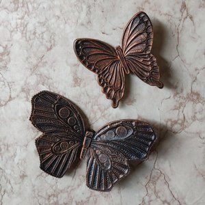Vintage Copper Color Butterfly Wall Hangings